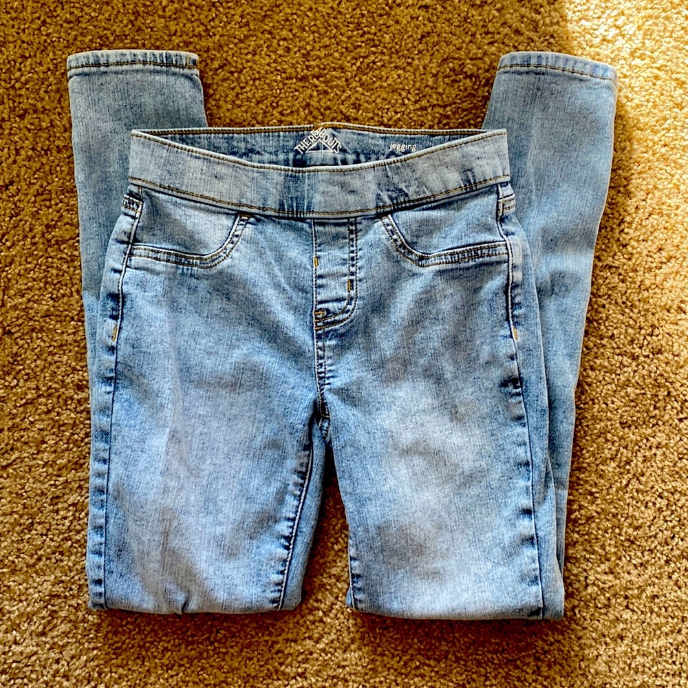 Girls light wash Jegging